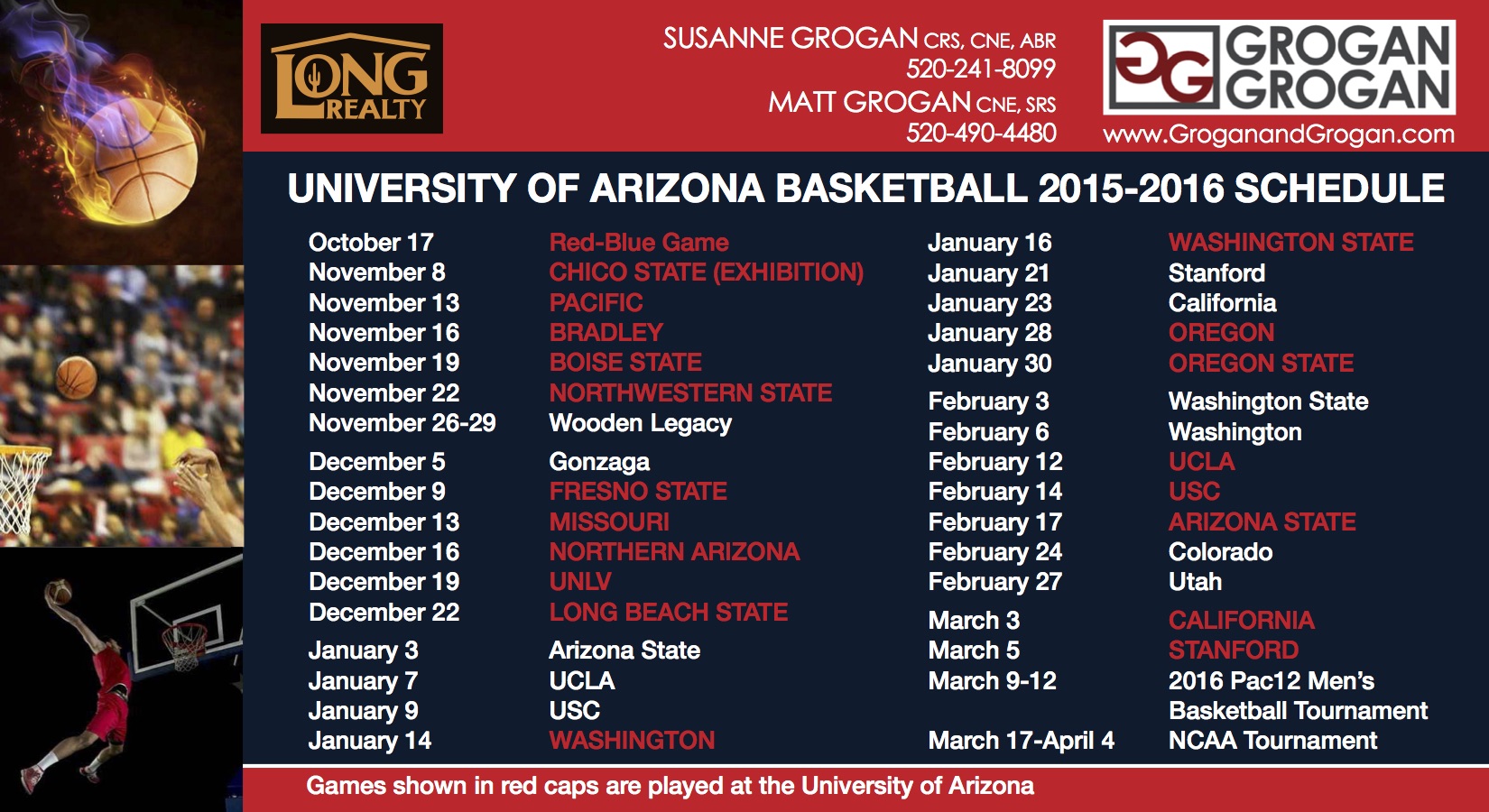 University Of Arizona Basketball Schedule - SportSpring