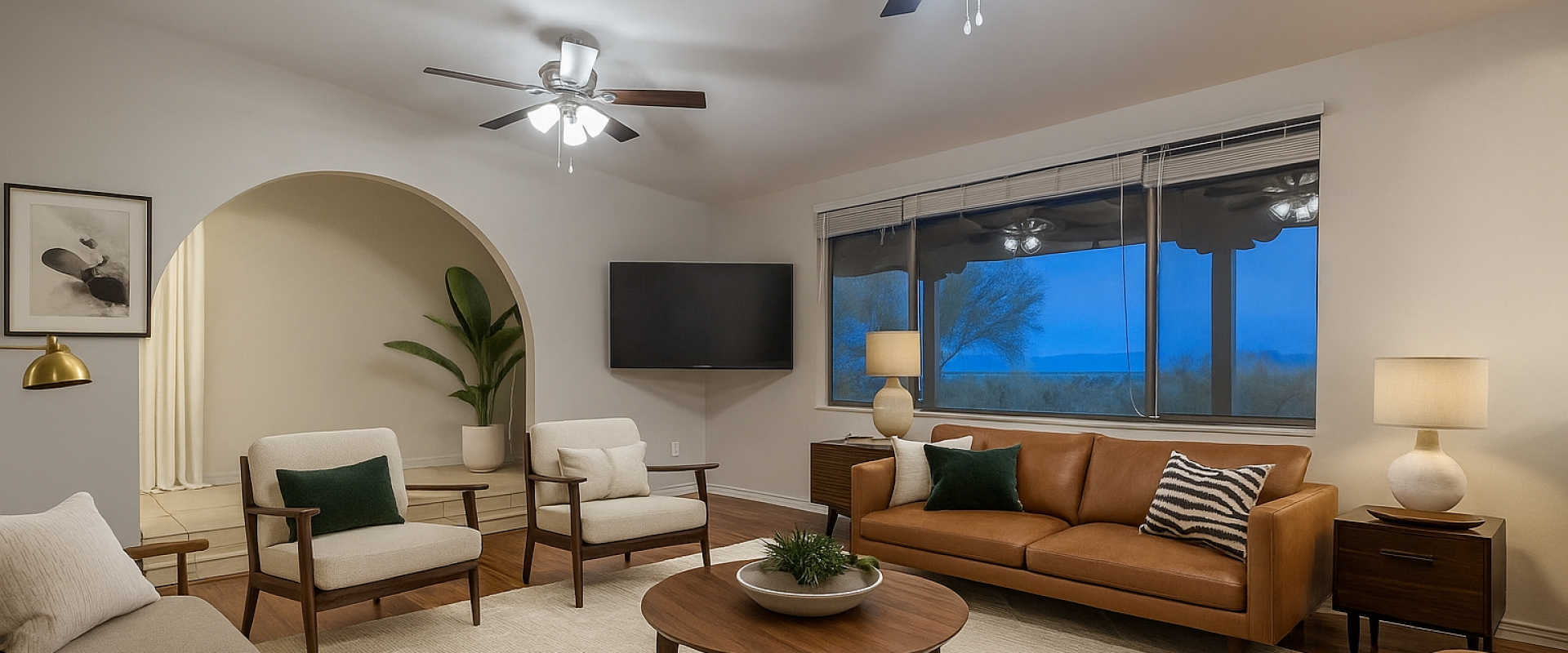 living room staged